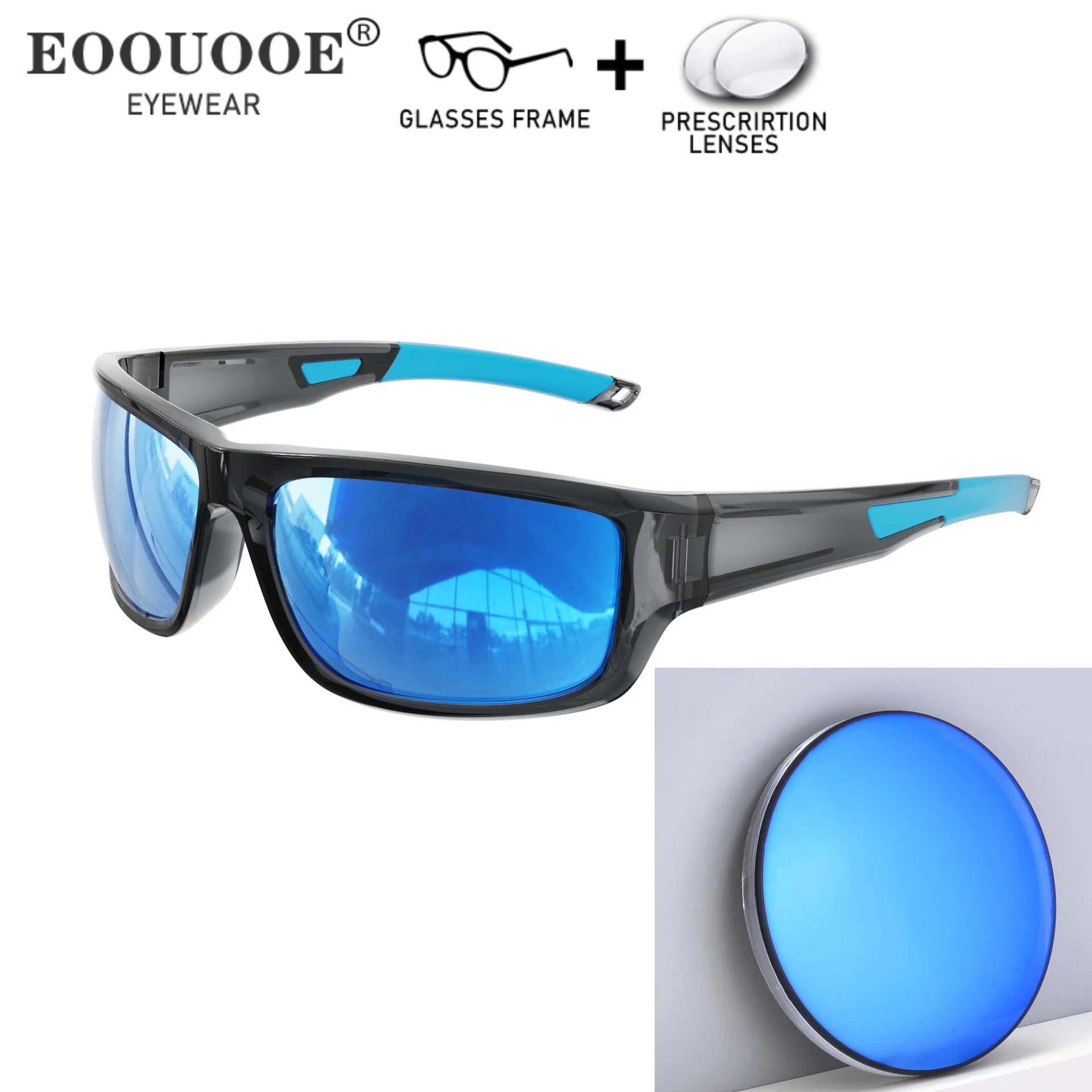 

UV400 Anti-Glare Sports Cycling Sunglasses Myopia Polarized Prescription Lenses Men Eyeglasses TR90 Ocular Sun Glasses Outdoors