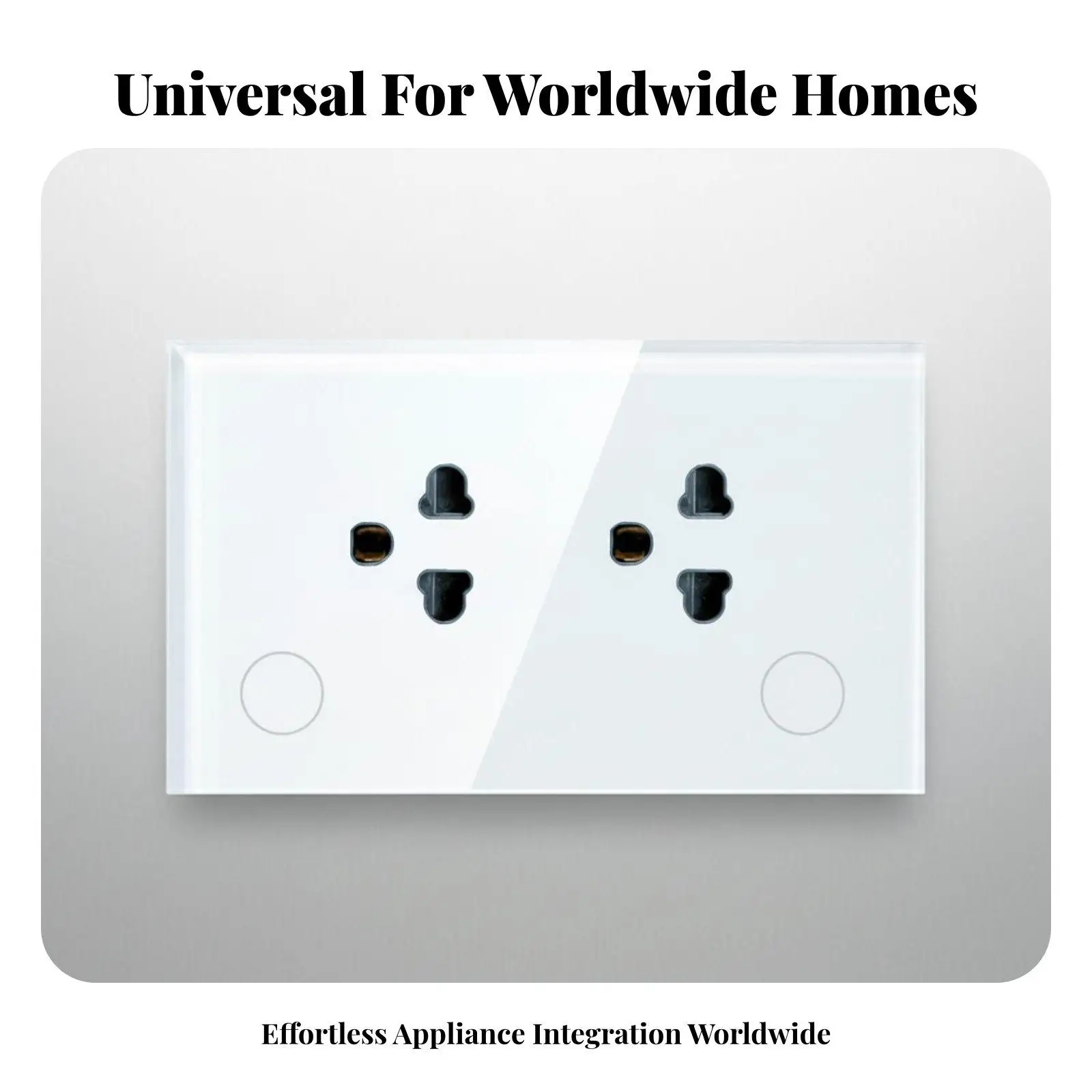 Matter Enabled Wifi Wall Socket Dual Outlet Smart Home Plug for Ios Home System Google Assistant with App Control and Timer