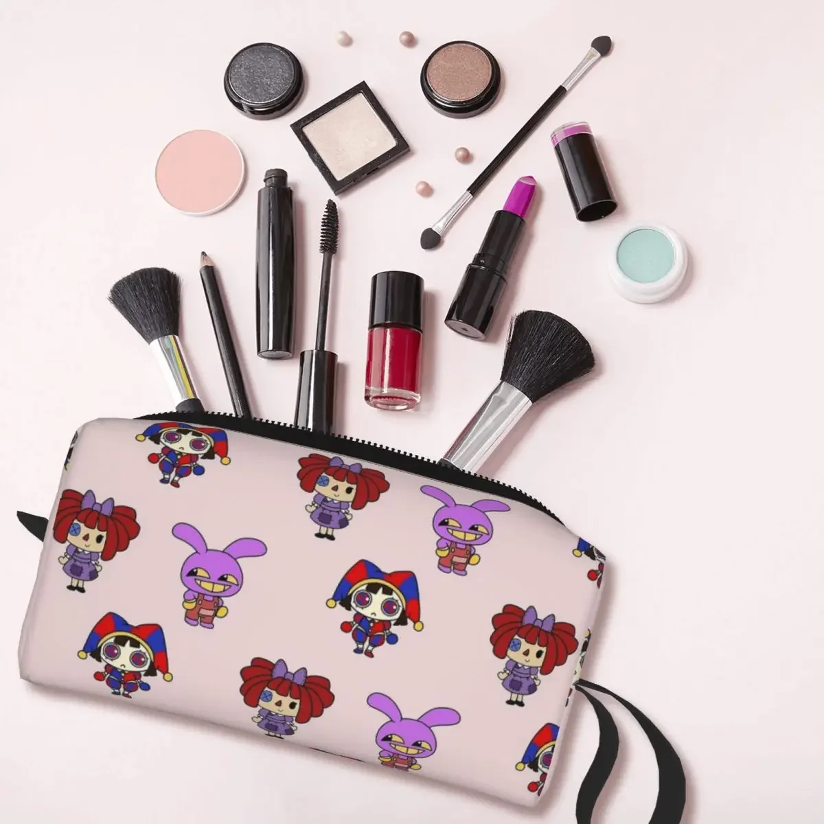 Pomni Ragatha And Jax Cosmetic Bag Women Makeup Bags The Amazing Digital Circus Water Resistant Toiletry Bag Organizer Pouch image 3