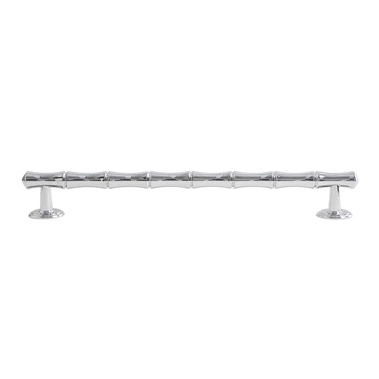 

**Bamboo shape original light French silver cabinet door handle wardrobe door shoe cabinet drawer brass handle