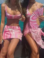Sexy Swimsuit Bikini with Skirt Swimwear Swimsuit Women Separates Swimwear 3 Pcs Swimsuit Bathing Suit Summer