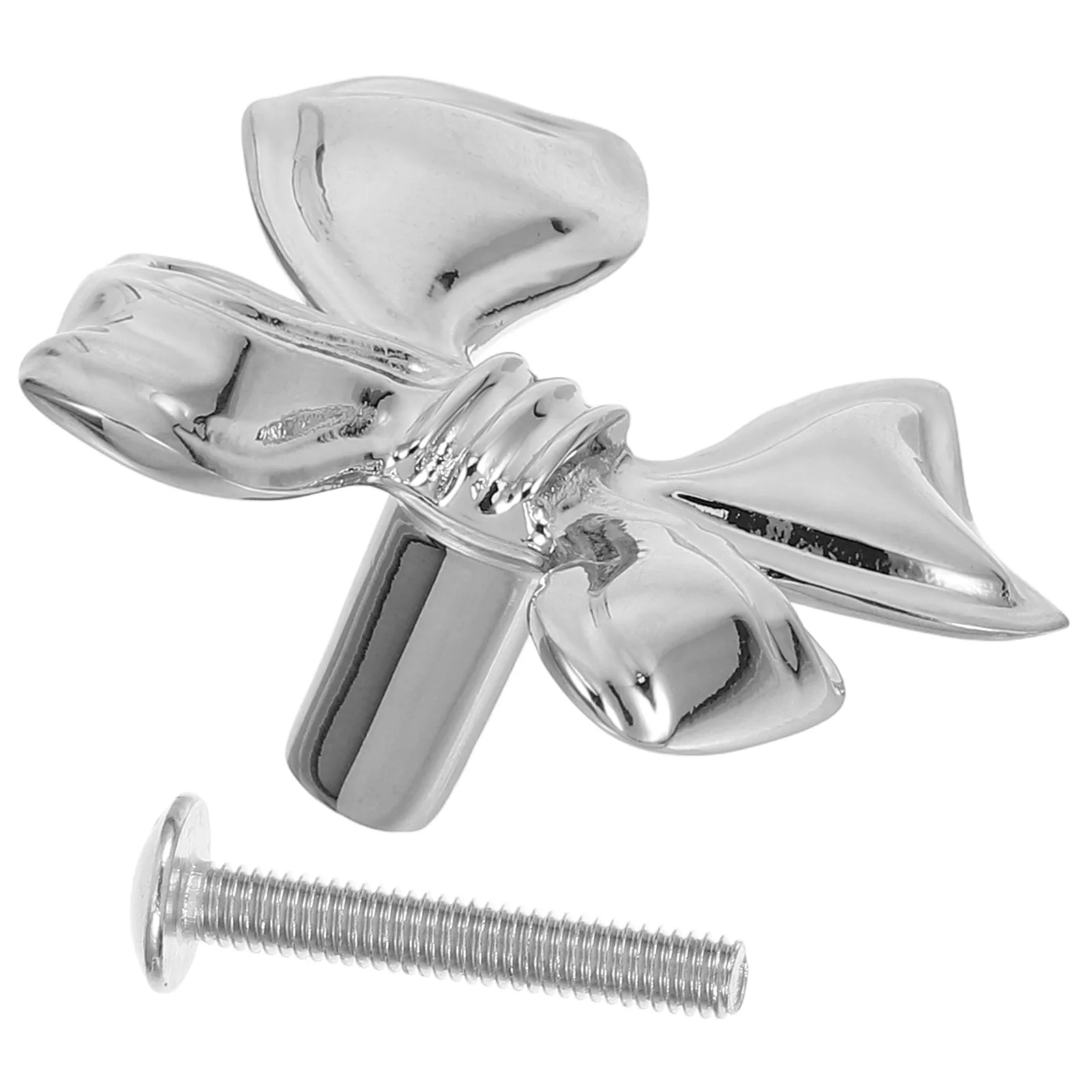 

H Cabinet Knobs Vintage Drawer Pulls Decorative Door H Silver Bow Dresser Knobs Charming Bowknot Shape Sturdy