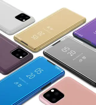 Zrcadlové flipové pouzdro pro iPhone 17 16 15 14 13 12 11 Pro Max Plus 16E Air Funda stojan držák kožené pouzdro na telefon pro iPhone 17 10 nejlepší prodej otočení zásobníku - №6