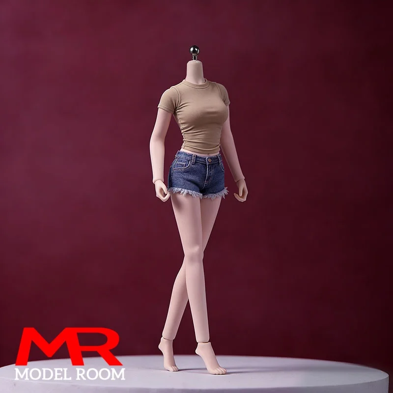 ANT T305 N306 1/12 Scale Female Seamless Body with Detachable Feet 14.5cm Pale Suntan Super Flexible Action Figure Body Model