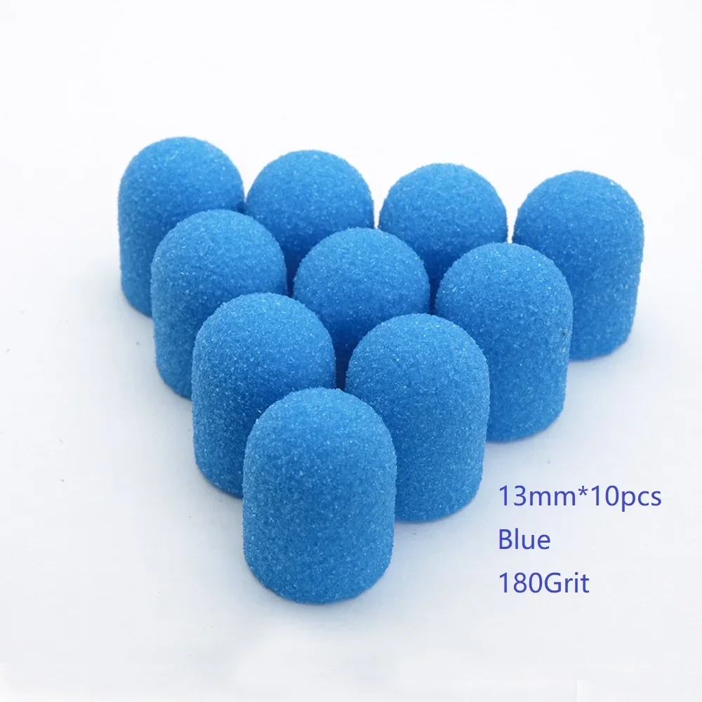 Tampas de lixamento para pedicure, mandril, brocas para unhas, cabeças de lixa, removedor de gel, cortadores de manicure, ferramentas elétricas para unhas com 10 peças