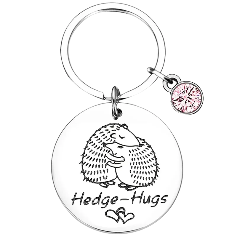 Funny Hedgehog Keychain Cute Couple Gifts Key Chain Pendant Boyfriend 1 Year Anniversary Gift