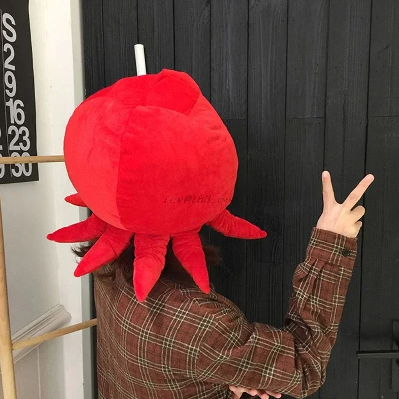 Cosxie Creative Cute Octopus Sea Animal Hat Soft Plush Stuffed Toy Headwear Cap Adult Kids Festival Cosplay Party Costume Photo