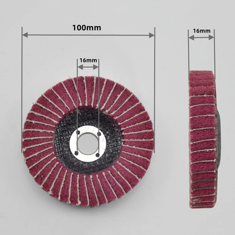 100/115/125 мм шлифовальный круг для угловой шлифовальной машины, нейлоновое волокно, лепестковый полировальный круг, диск, 5 дюймов, нетканый шлифовальный круг, металл, дерево