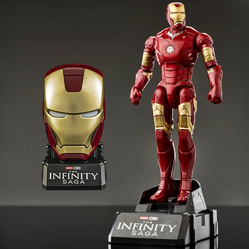 Marvel vingadores transformadores brinquedo homem aranha homem de ferro figura de ação modelo pvc ornamento de mesa presente aniversário