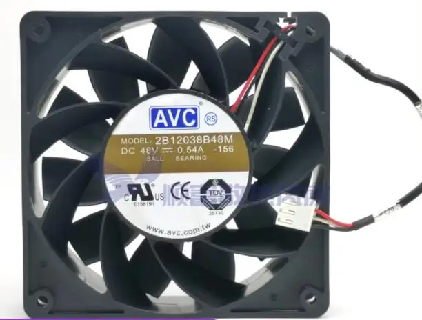

Ltsf For AVC 2B12038B48M 156 DC 48V 0.54A 120x120x38mm 3-Wire Server Cooling Fan 12cm