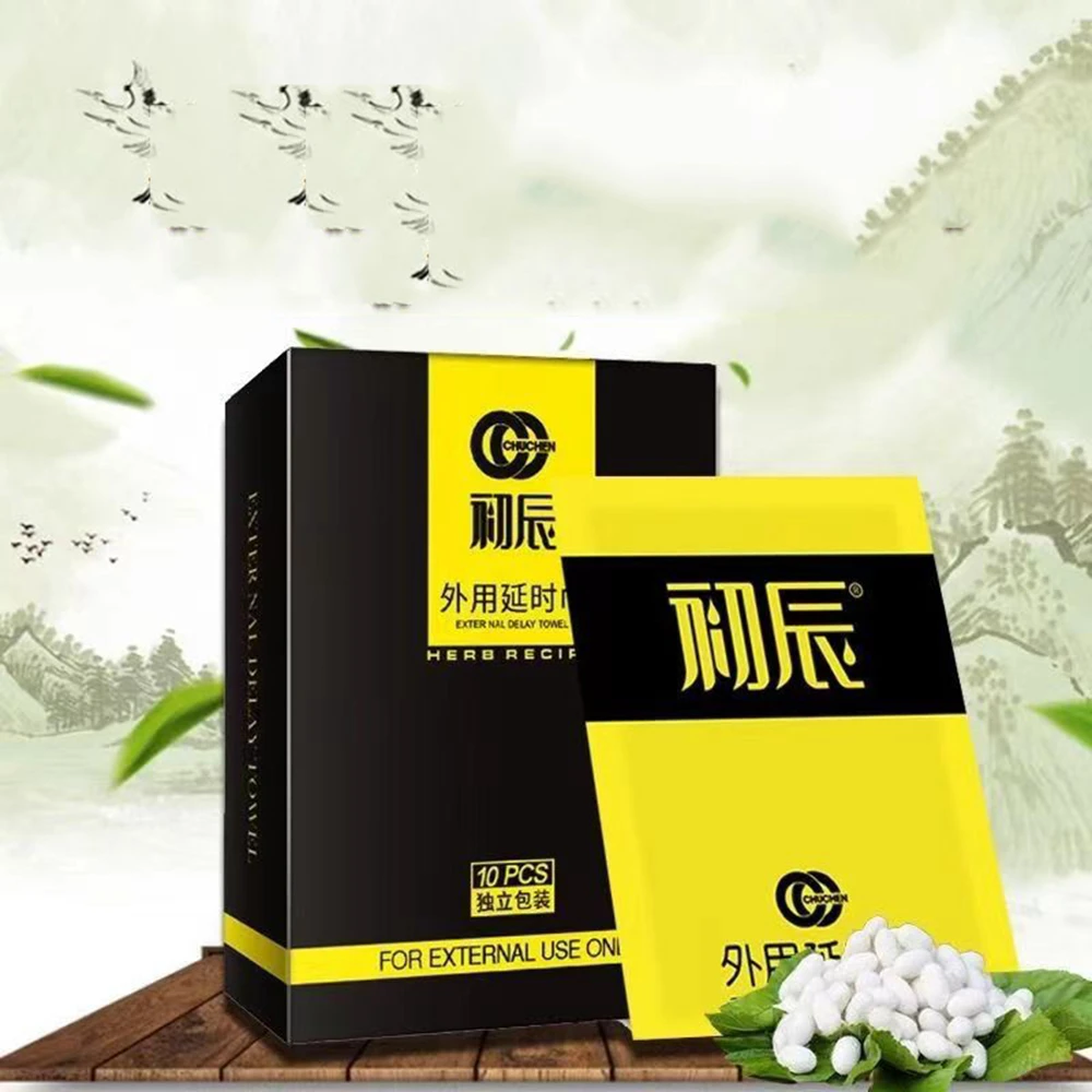 20pcs Male Delay Wipes Natural Wet Tissue India Oil Man ual Prolong Retardant Enhancer Pleasure For Men Lasting Wipes