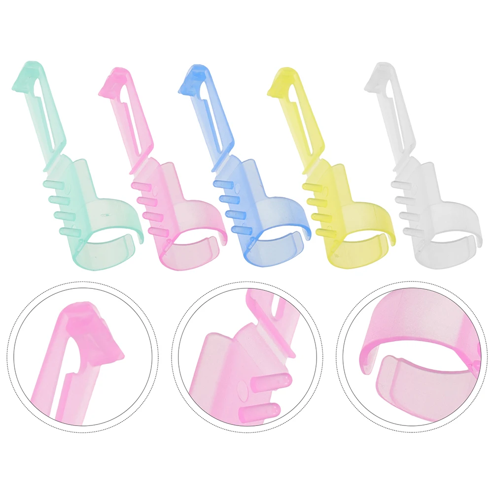 15pcs Tension Plastic Knitting Accessories Sewing Tool Crochet for Finger Loop Yarn Holder Guide Ring Loop Yarn Professional