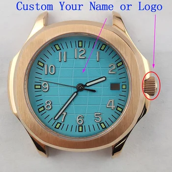 Rose gold 39mm NH35 case nh35 watch case custom logo nh35 dial hands NH36 case nh35 movement 8215 watch accessories parts