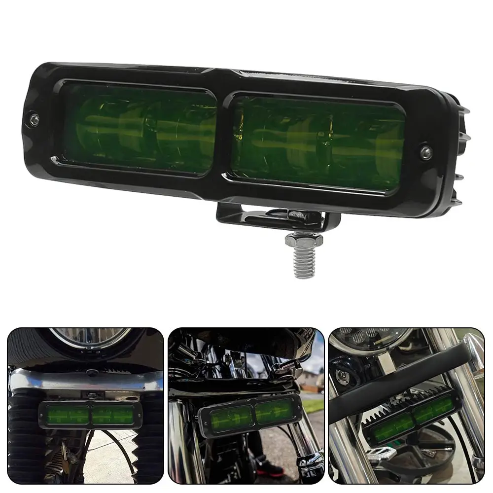 

1 шт. светодиодная рабочая фара с аксессуарами, 12В постоянного тока, для квадроциклов/UTV, лодок, бытового использования, водонепроницаемая, с монтажными аксессуарами, зеленая линза