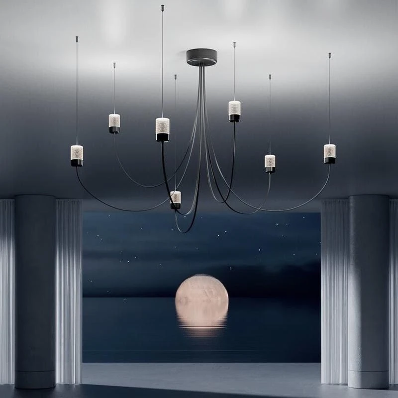 

Modern Designer Living Room Art Light LOFT Staircase Light Postmodern Minimalist Dining Room Bedroom Pendant Light