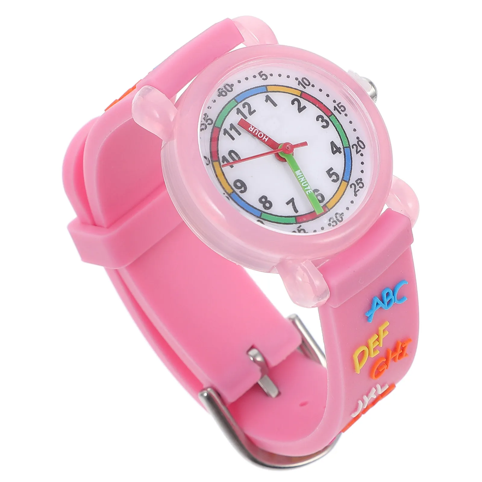 1Pcs Watch Lovely 3D Design Waterproof Wristwatch Colorful Number Recognition Learning Time Teaching Gift