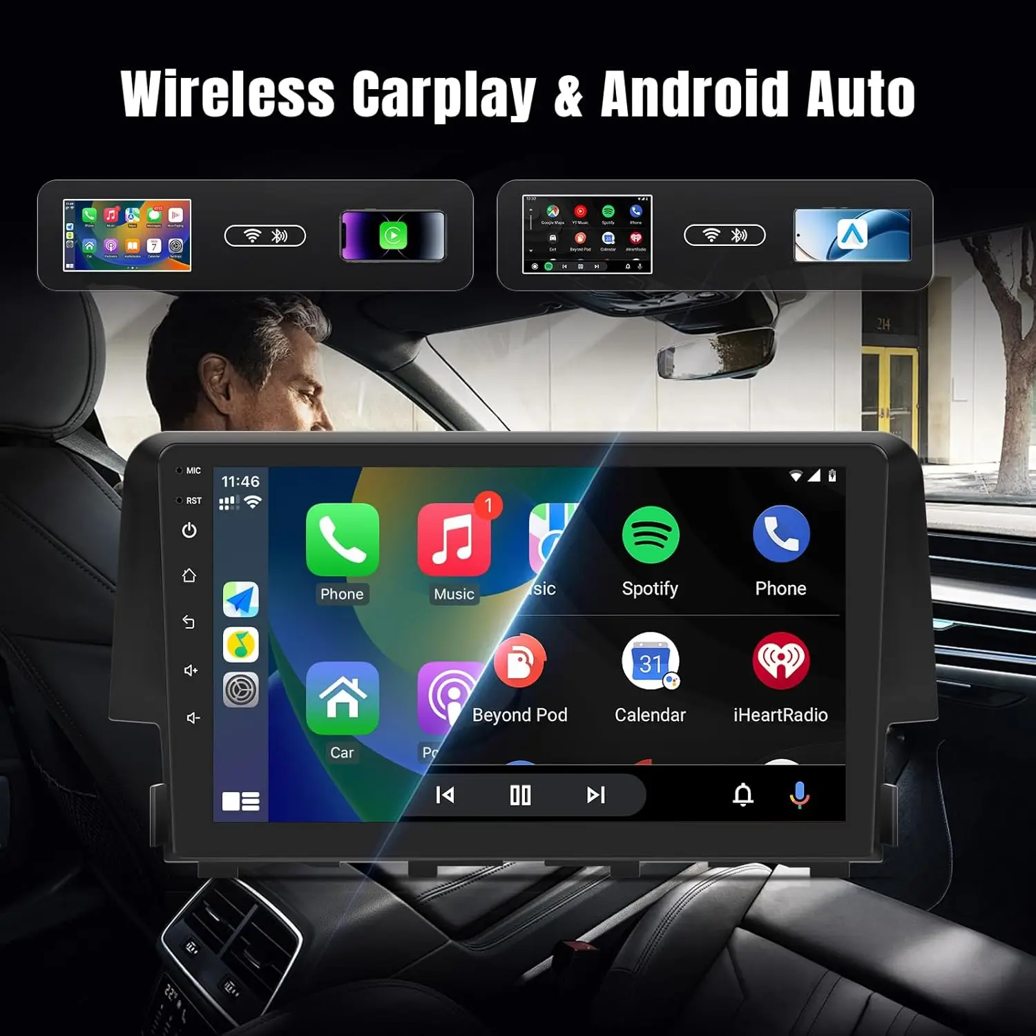 Leeocar For Honda Civic 2016-2020 Android Touch Screen Car Radio WiFi GPS Navigation Auto Carplay Multimedia Player Head Unit