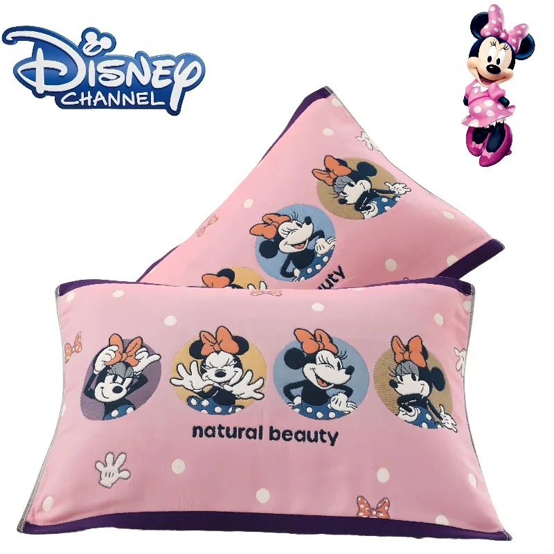 

Disney Mickey Minnie Pillow Towel, Pure Cotton Gauze, Cute Cartoon, Children's Thick, Breathable, Soft, Sweat-Absorbent Towel