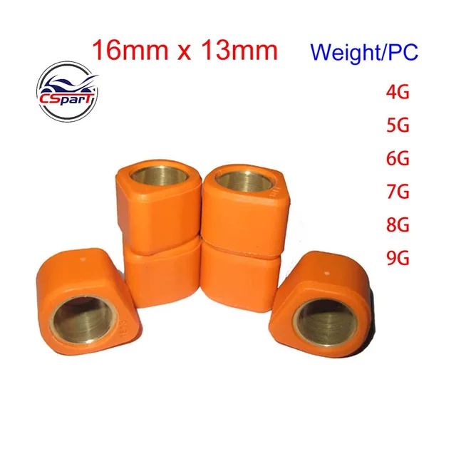 16x13 4G ~ 9G Polygon Variator Roller Weight Slider For GY6 50 50CC 139QMB Scooter DIO Lead 100 110 SCV100 SH50 SKY