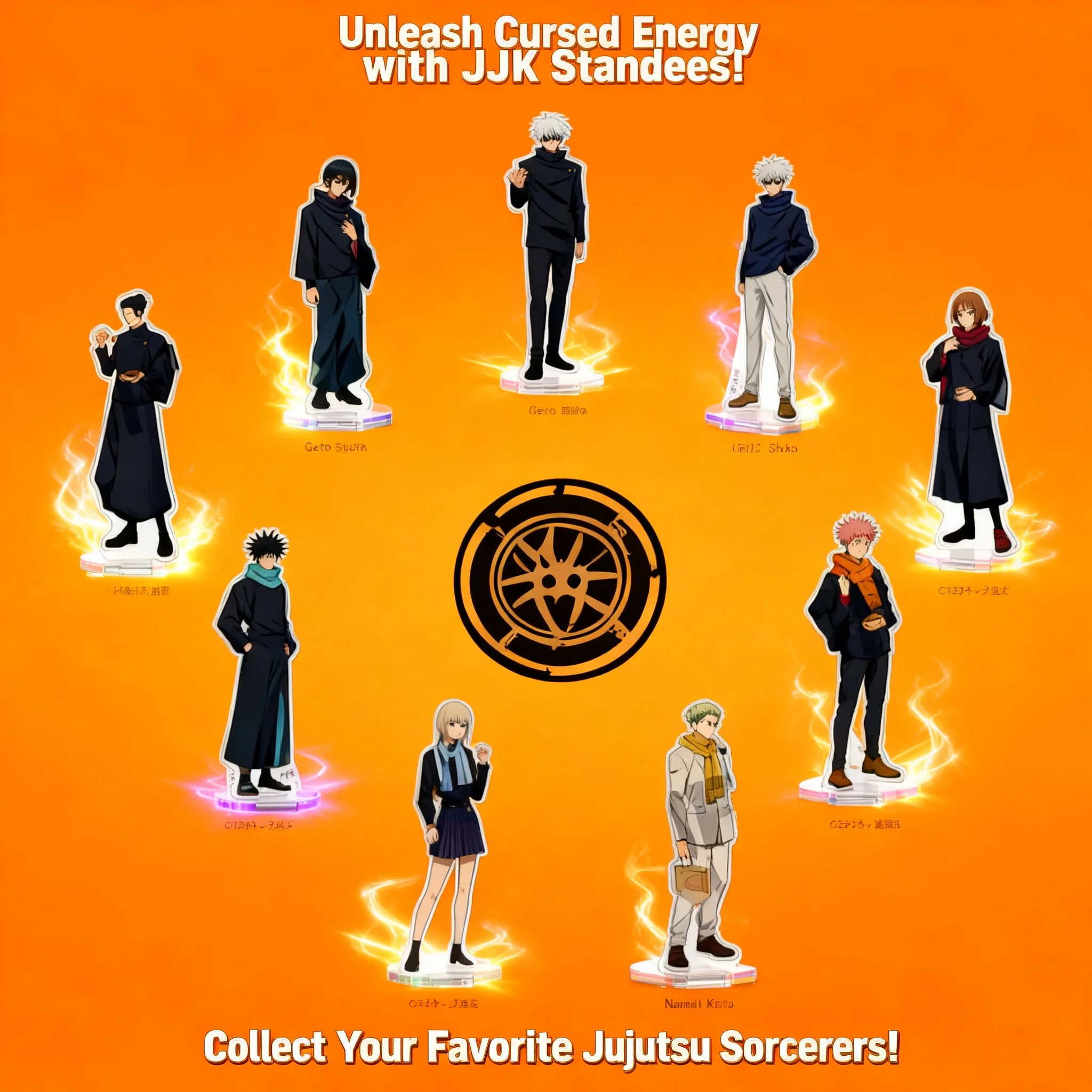 

Jujutsu Kaisen GINDACO Takoyaki 2024 Acrylic Keychain Stand Set Anime Merchandise Collection Gift for Fans Otaku Room Decor
