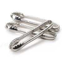 Odoria 1:12 Miniature 3PCS Silver Sugar Tongs Kitchen Set Dollhouse Accessories Doll House Decoration