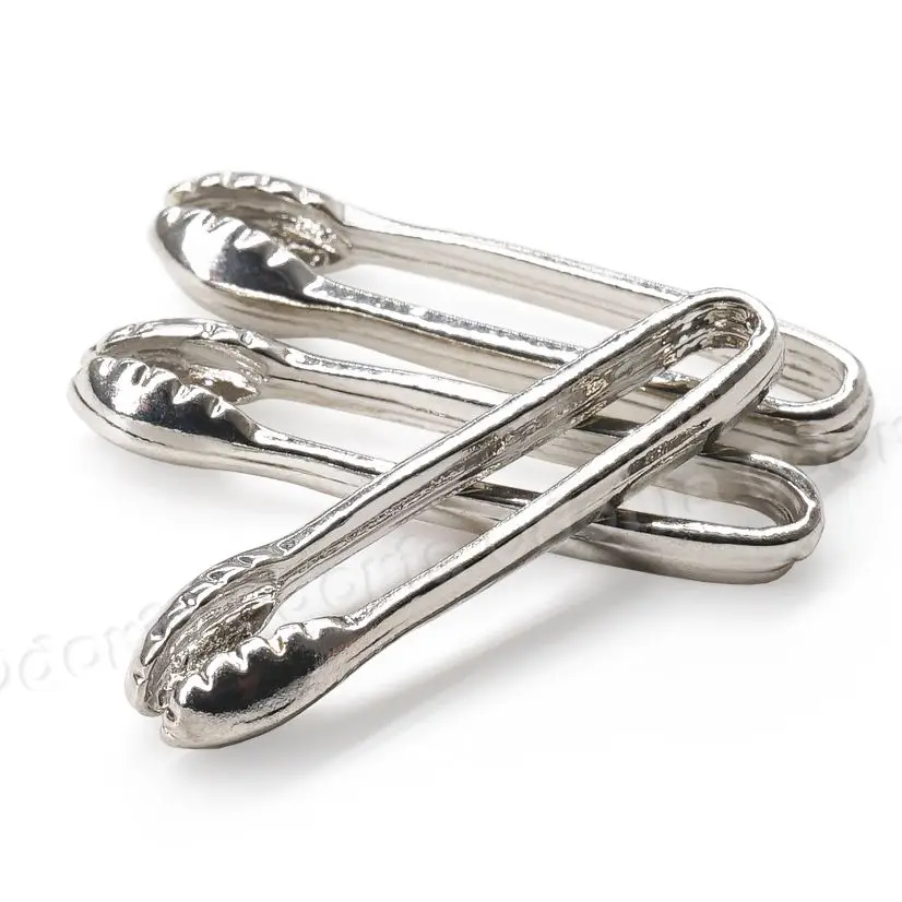 Odoria 1:12 Miniature 3PCS Silver Sugar Tongs Kitchen Set Dollhouse Accessories Doll House Decoration