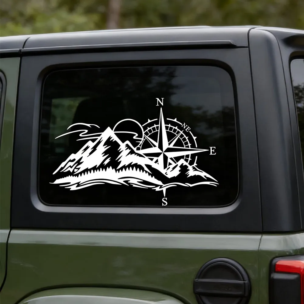 

Виниловая наклейка Evening Breeze Compass Peak, креативная наклейка в мультяшном стиле для автомобиля, грузовика, мотоцикла, ноутбука, съемный декор