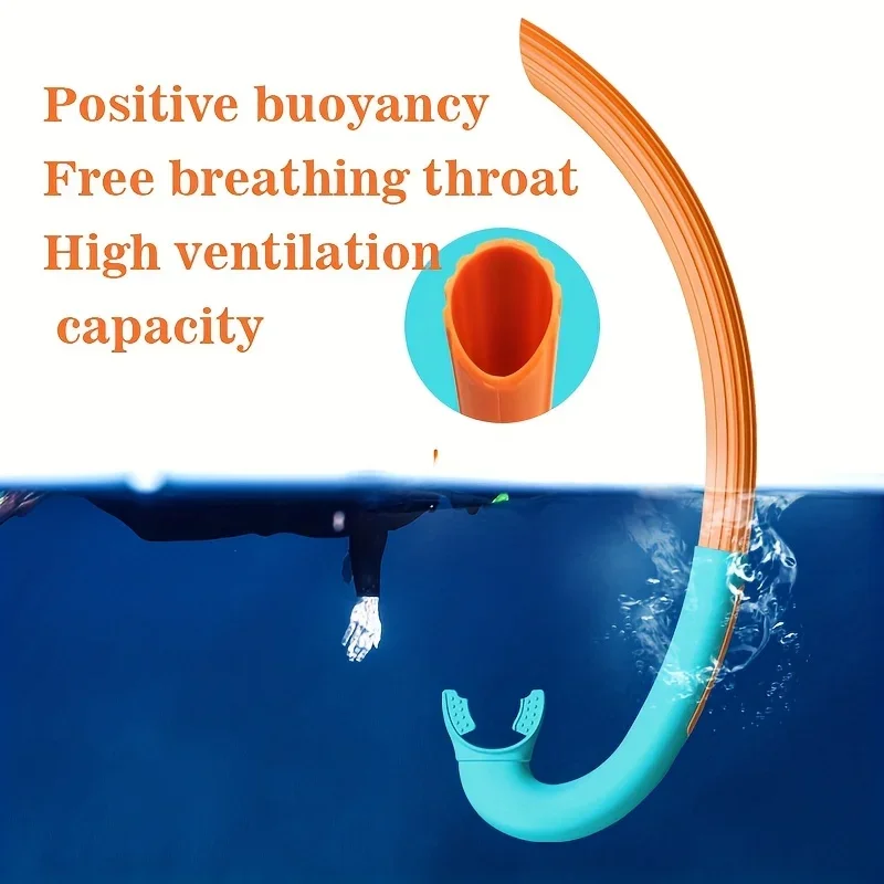 Positive Buoyancy Wet Diving Breathing Tube, Silicone Foldable Tube, Diving Equipment For Fishing And Hunting