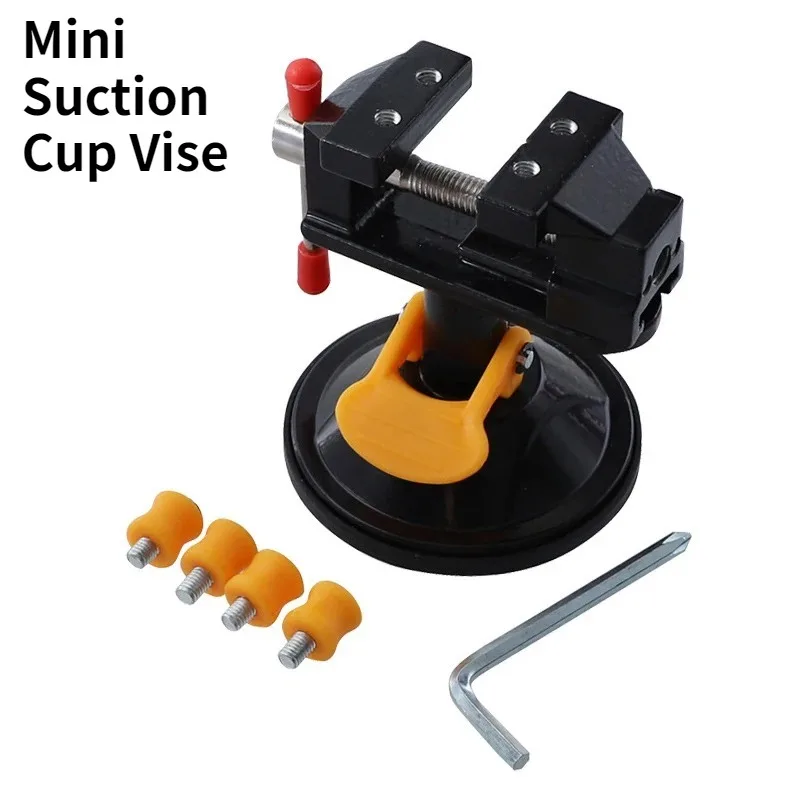 Universal Suction Cup Table Vice Rotatable Drill Press Stand Mini Bench Screw Clamp Jewelry Engraving Vice