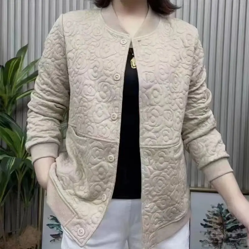Fashion Solid Color Button Pockets Casual Jackets Women's Clothing 2023 Autumn Winter Loose All-match Tops Commute Coats