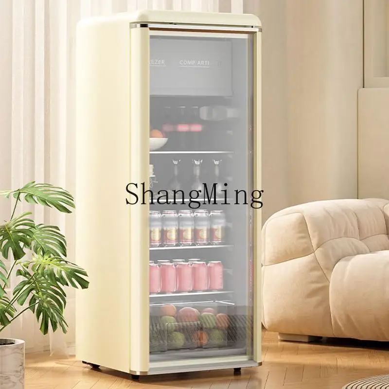 ZYY piccolo vetrina refrigerata per uso domestico con porta in vetro, frigorifero per ufficio, tè, armadietto per la conservazione della freschezza