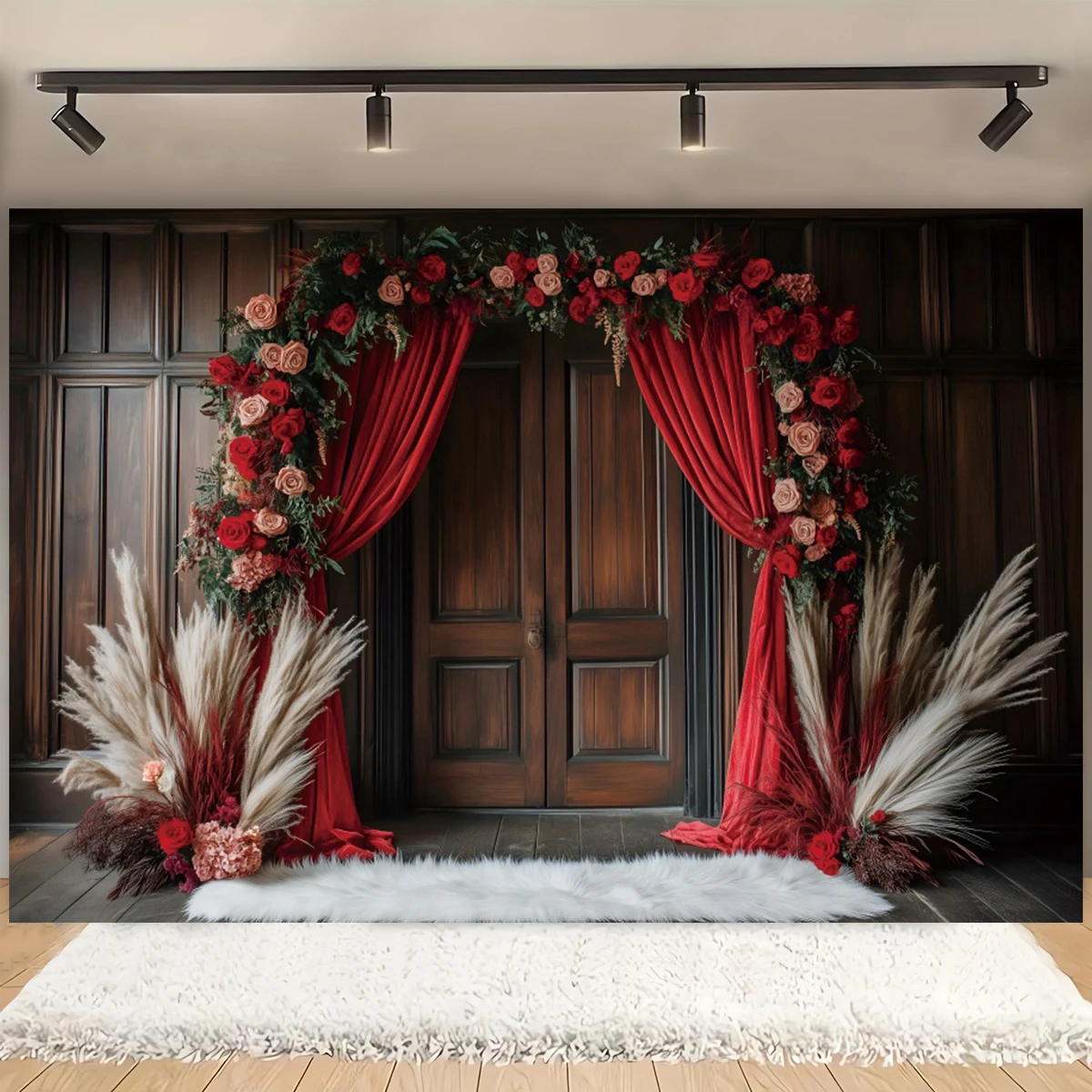 赤い花のハートの写真の背景,バレンタインデー,結婚式,母の日,マタニティの肖像画,誕生日,写真スタジオのアクセサリー