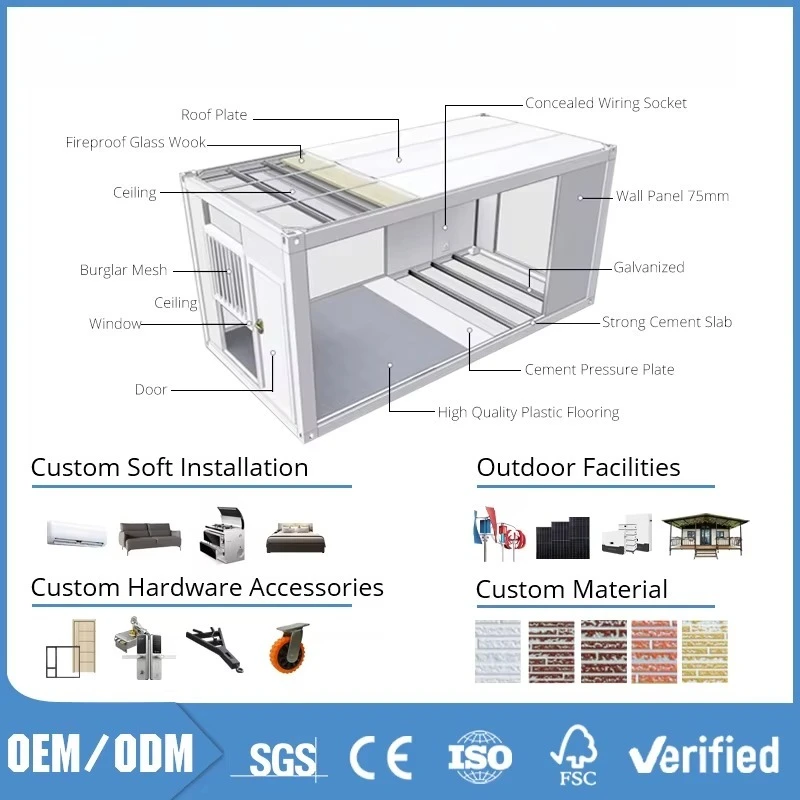 غرفة الإسكان الراقية المخصصة الحديثة سهلة التركيب، فندق متنقل لبيت الفيلا الجاهزة