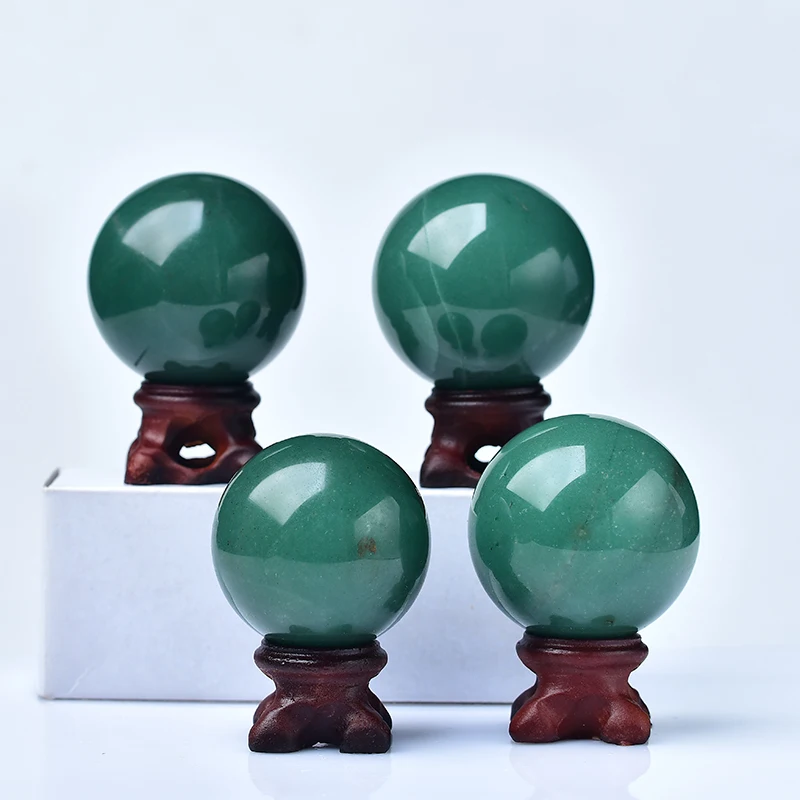 1PC Natural Aventurine Ball Polished Globe Massaging Ball Reiki Crystal Healing Stone Home Decor Exquisite Collect Souvenir Gift