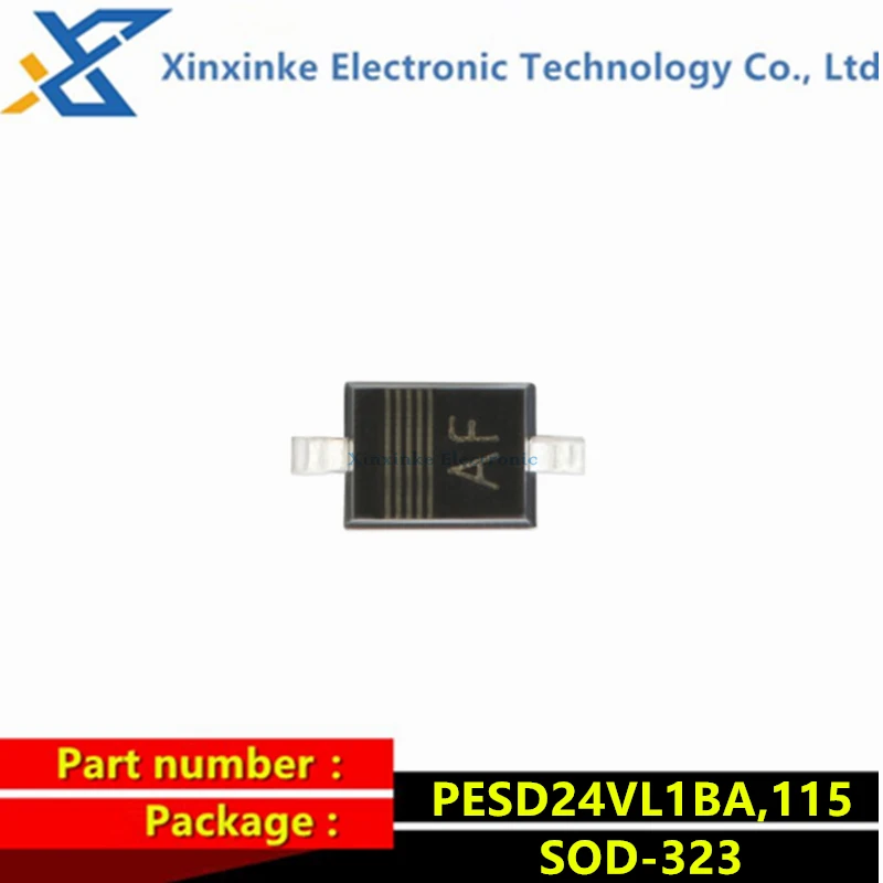 

100PCS PESD24VL1BA,115 Marking：AF SOD-323 Anti-static Protection SMD ESD Diode 3A 24V