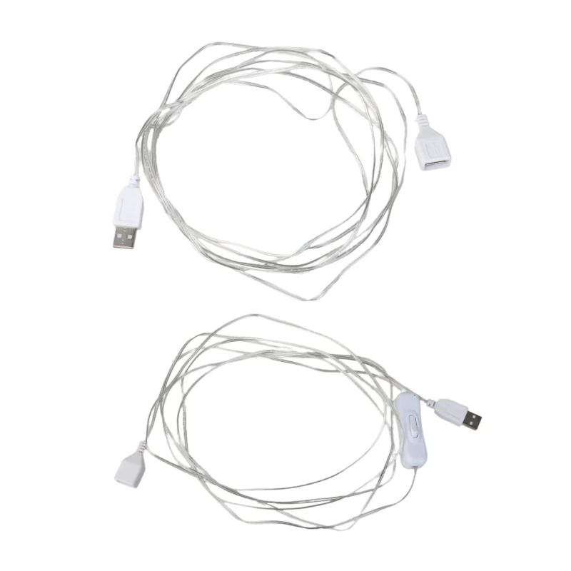 USB Extension Cable Male to Female Extender Reliable Connection for Usb Light USB Fan Charging With/Without Switching