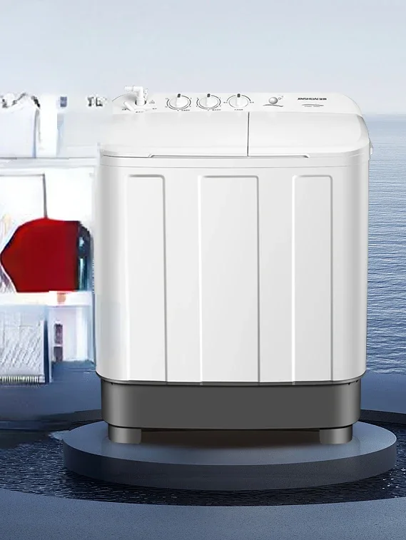 

9-kilogram semi-automatic washing machine, large capacity for household use, small mini old style double barrel double