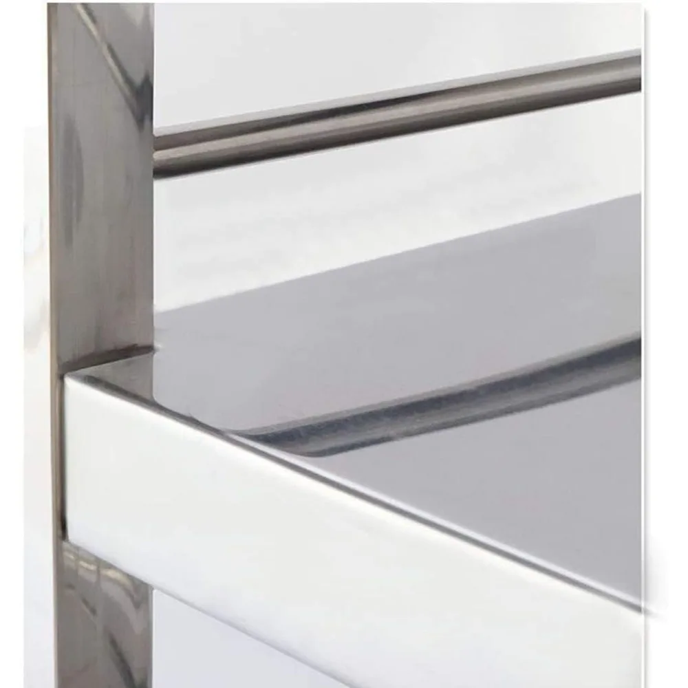 "عربة تقديم من الفولاذ المقاوم للصدأ مكونة من 3 طبقات للنبيذ والشاي - مثالية للمنزل والمطبخ وتناول الطعام في الفندق"