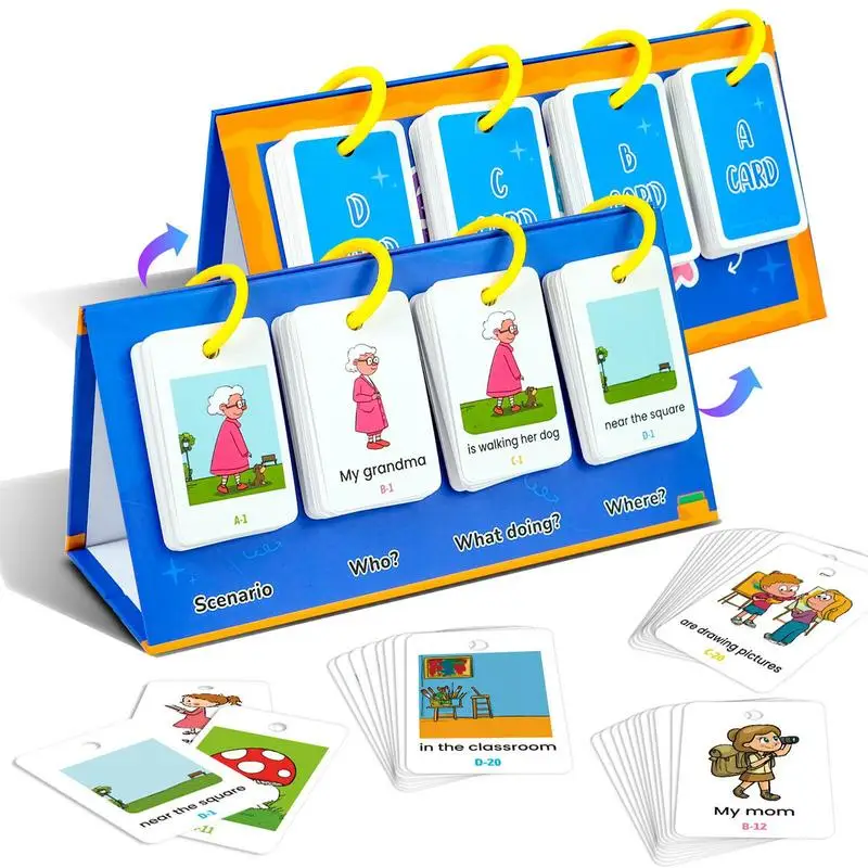 Flash-kaarten voor kinderen Interactieve lettergeluiden Phonics-speelgoed 80X Engelse verlichting Flash-kaarten Set Vroeg educatief klaslokaal