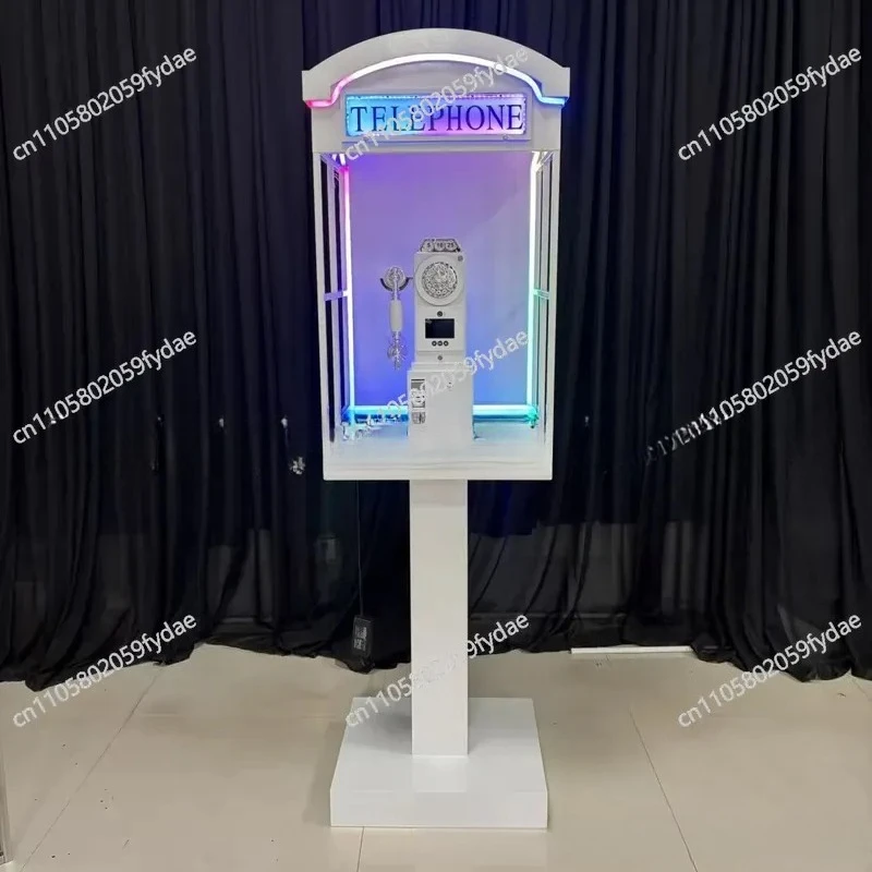 Vintage Phone Booth Message Booth, Wedding Photo Prop, Wedding Commemorative Voice Message Book Prop