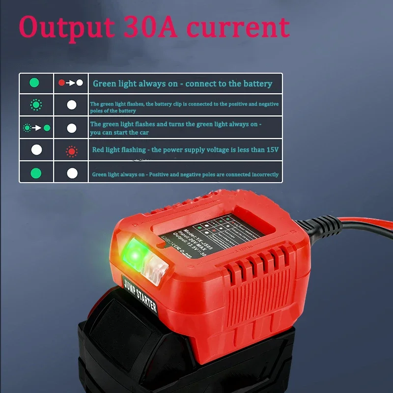 Cabos de ligação para dewalt/makita/milwaukee/bosch 18v bateria de íon-lítio 11awg cabo de reforço de bateria de partida para carro