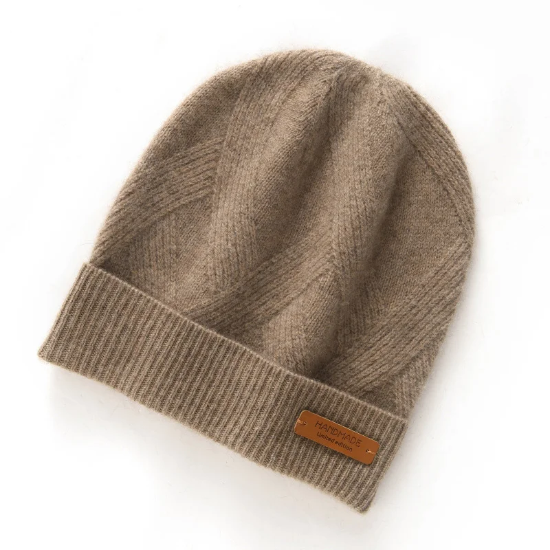 الخريف والشتاء جديد المرأة الكشمير قبعة 100% الكشمير محبوك بلون المرأة قبعة المألوف الساخن بيع المرأة قبعة