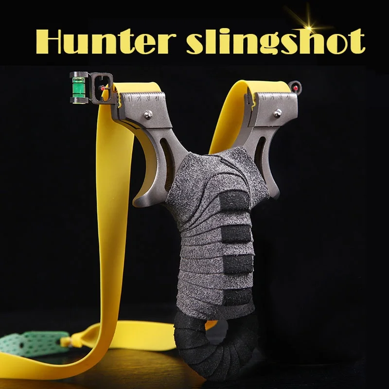 

Stainless Steel Hunting Slingshot High Precision Outdoor Shooting Catapult with Flat Rubber Band Sports Accessories