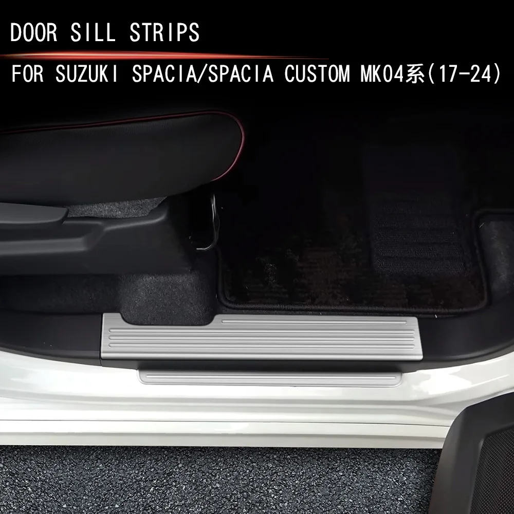 

Для Suzuki Spacia Custom MK54S MK94S 2024 2025 дверная панель из нержавеющей стали, накладка на порог, защитная накладка на ступеньку