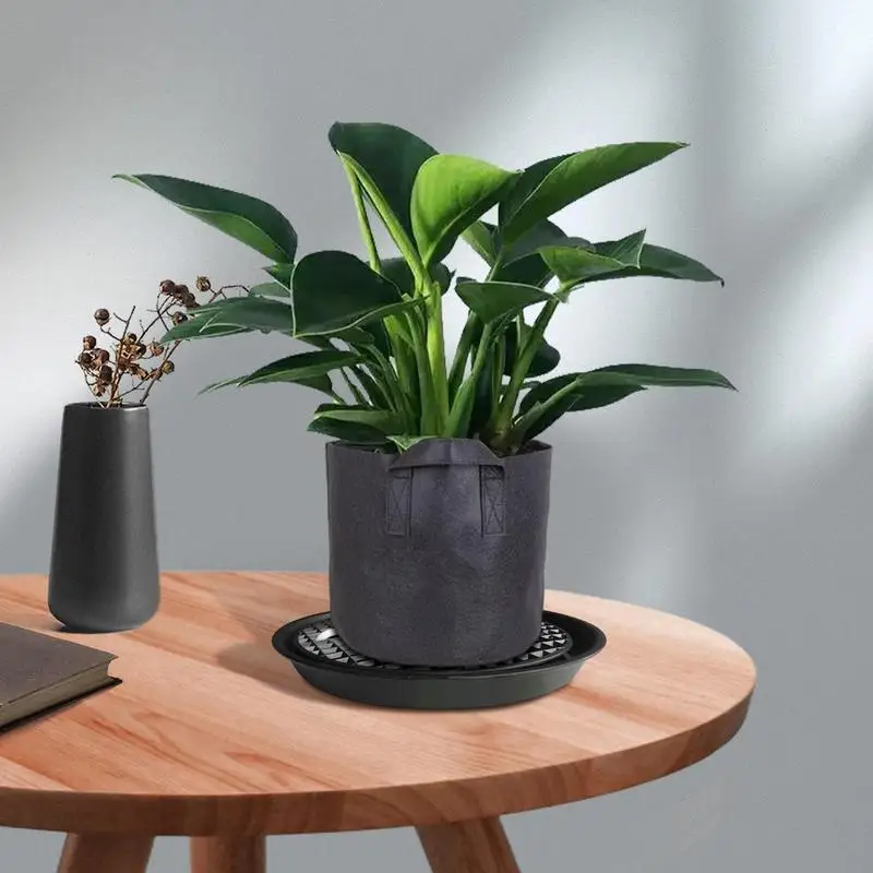 Water Tray for Plants Breathable Self-Watering Base with Grow Bags Reusable Bottom Watering Saucer for Seedlings Vegetables
