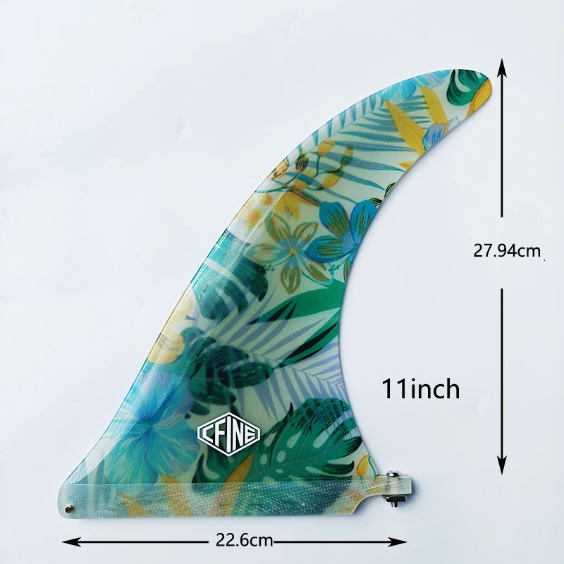 

CFINE New Summer Surf Shark Fin Tail Fin 7/8/9 inch Fiberglass Rudder Longboard Balanced Tail Fin Sea Sports Surfing Accessories