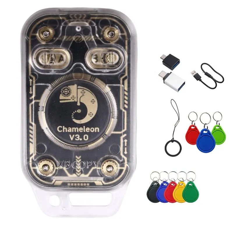 b29c-カメレオンv30-rfidスマートカードエミュレーター-8xuidキーチェーン-スマートチップリーダー-125k-1356m-id-icタグコピーラー-リードライター