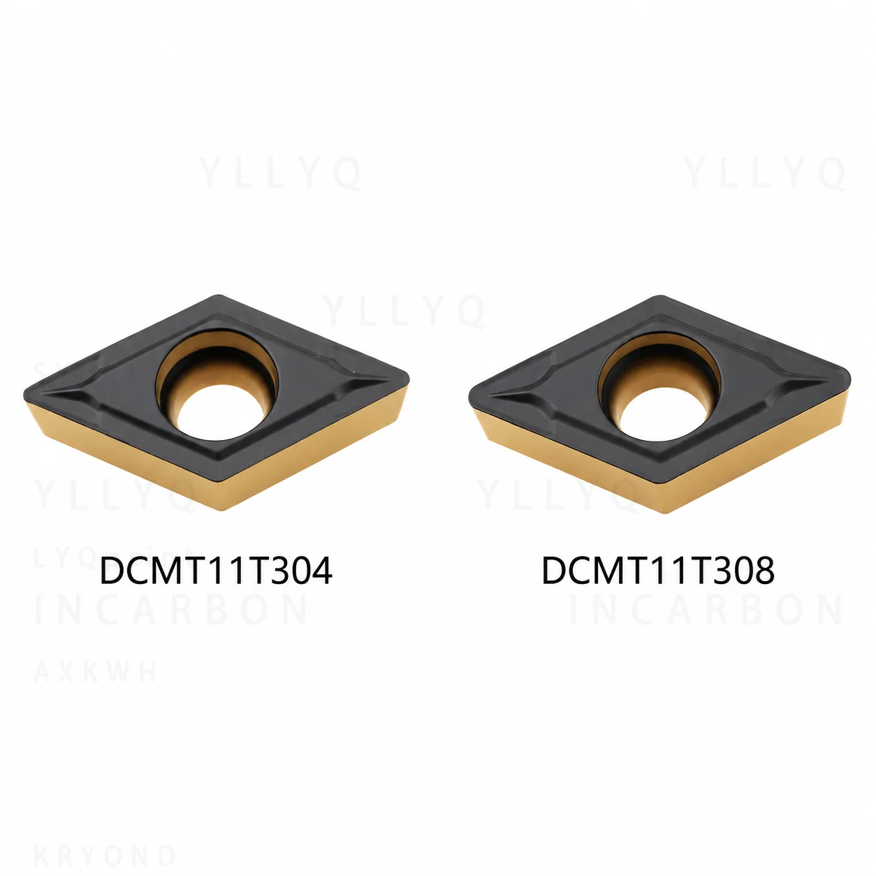 10PCS DCMT11T304 DCMT11T308 LF9218 Two-Color Carbide Inserts CNC Internal Turning Tool Lathe Cutter for Steel