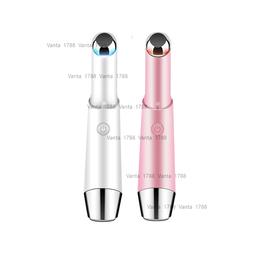 عصا تدليك العين ذات الضوء الأزرق والأحمر عالية التردد للعناية بالعين الاهتزاز