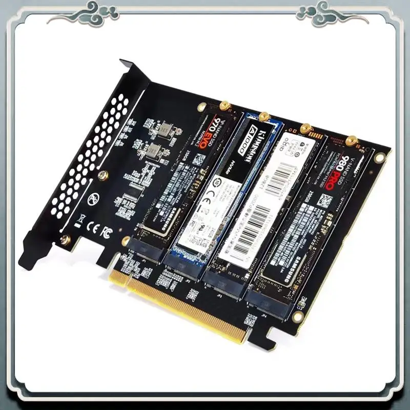 

Premium M.2 NVME To Pcie Adapter Gen4 X16 Expansion Card Compatible With 2230, 2242, 2260, 2280 Ssds For Enhanced PC Performance